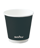 CUP DOUBLE WALL SMOOTH 8oz BLACK BETAECO BE-SDW08BK CTN 500